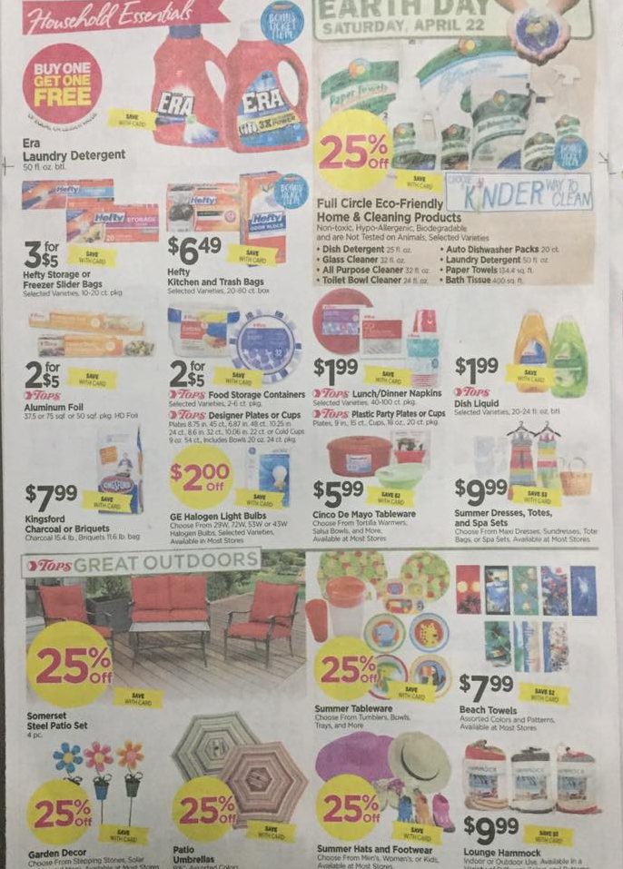Tops Markets Ad Scan Week Of 4 16 17 To 4 22 17 Page 6b