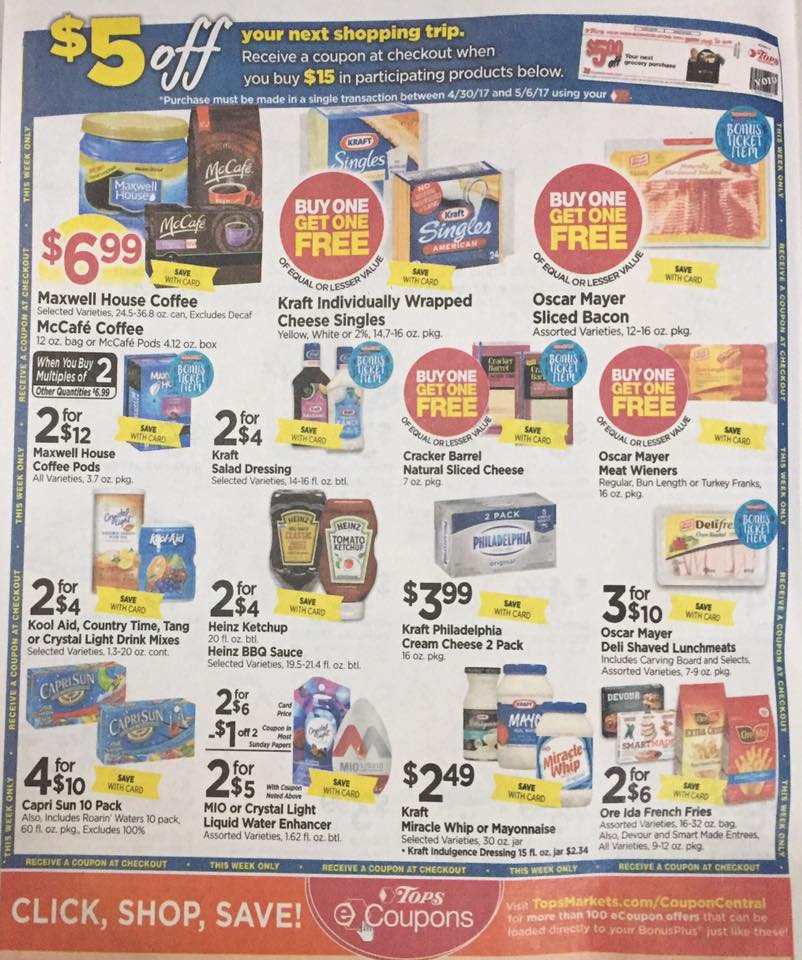 Tops Markets Ad Scan Week Of 4 30 17 To 5 6 17 Page 4a