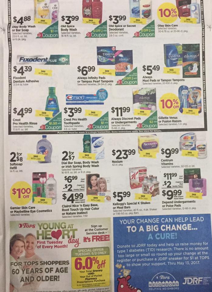 Tops Markets Ad Scan Week Of 4 30 17 To 5 6 17 Page 5b