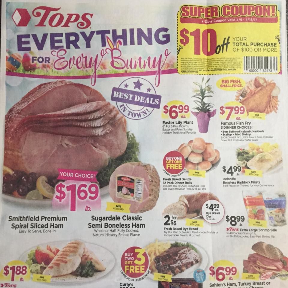 Tops Markets Ad Scan Week Of 4 9 17 To 4 15 17 Page 1a