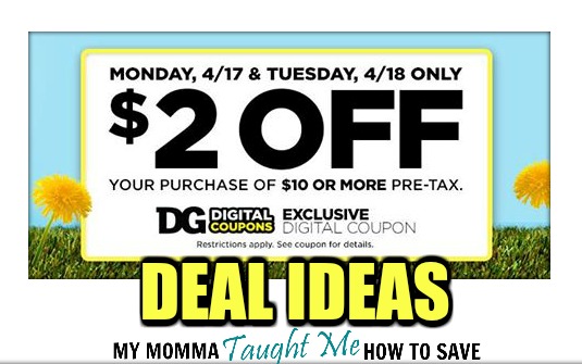 Dollar General Deal Ideas Using 2 Off 10 Coupon