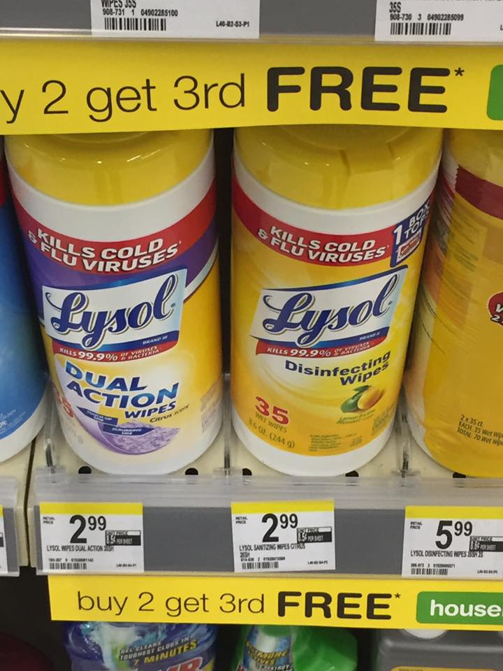 Lysol Wipes Buy 2 Get 1 Free At Walgreens