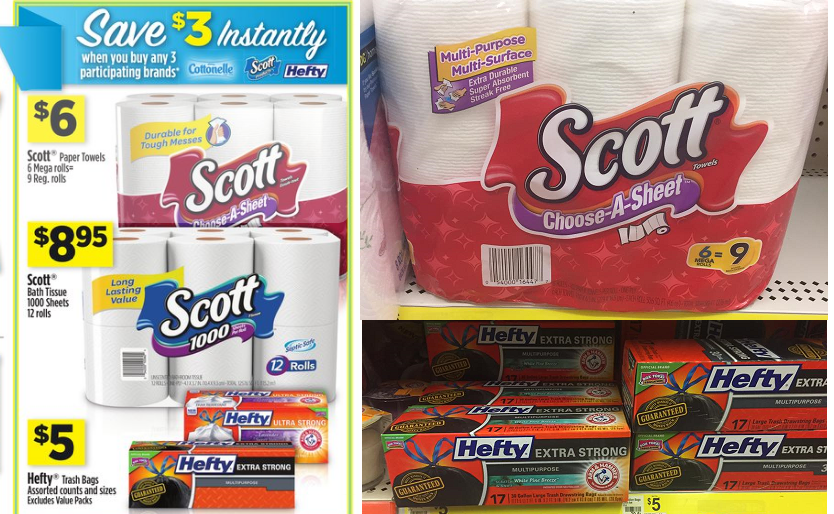 Scott And Hefty Instant Savings Offer At Dollar General