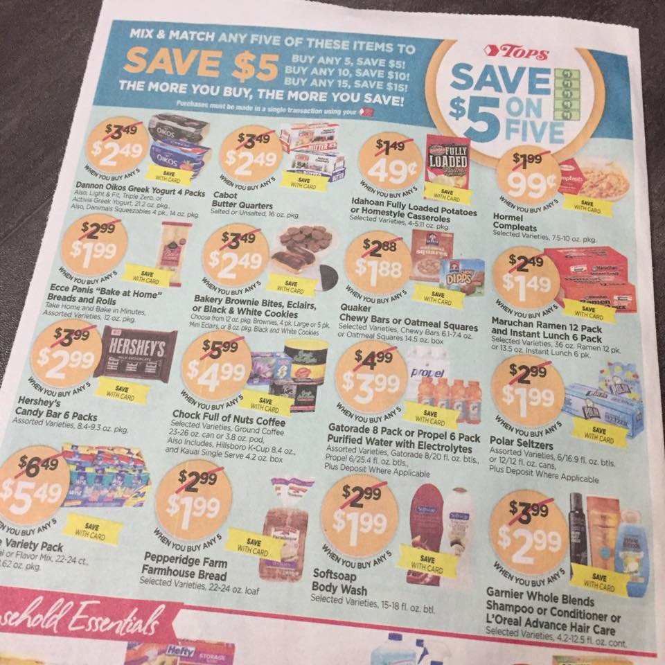 Buy 5 Save 5 Offer At Tops