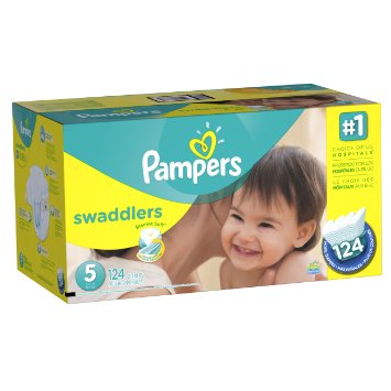 Pampers Swaddlers Diapers Size 5, 124 Count