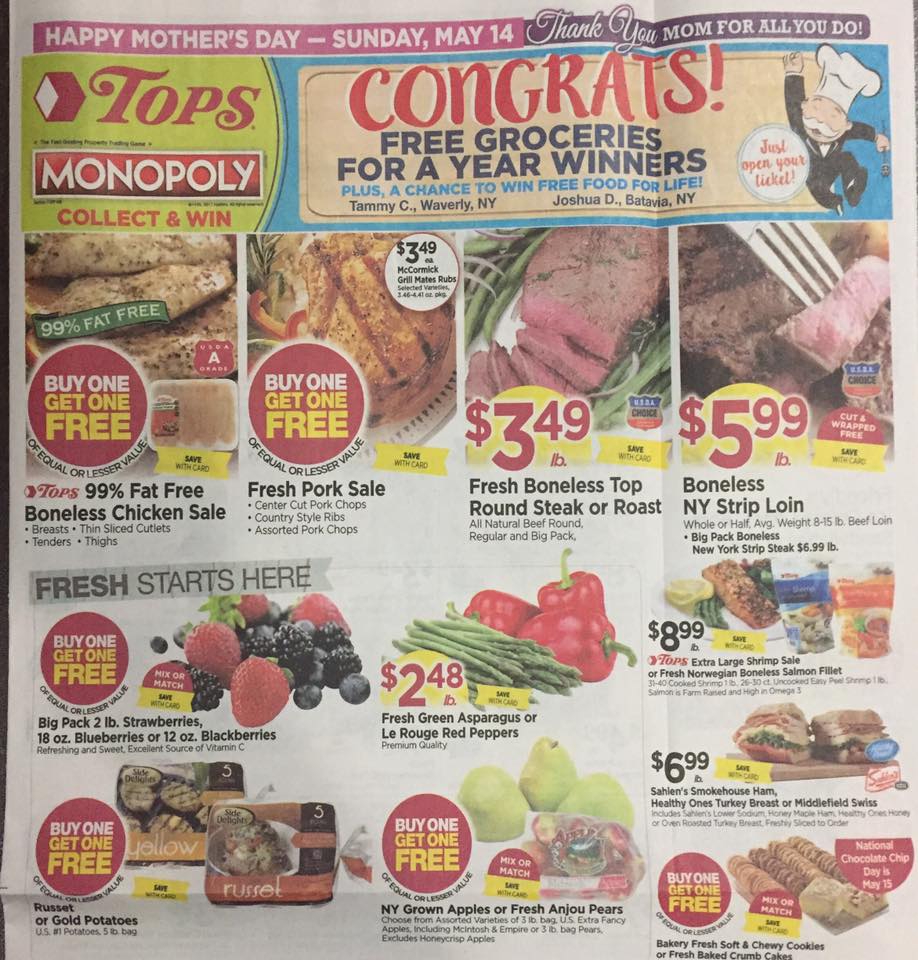 Tops Markets Ad Scan Week Of 5 14 17 To 5 20 17 Page 1a