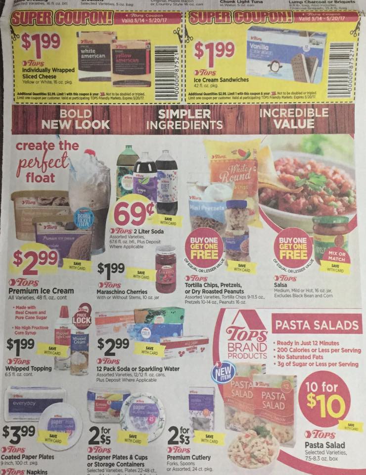 Tops Markets Ad Scan Week Of 5 14 17 To 5 20 17 Page W1b