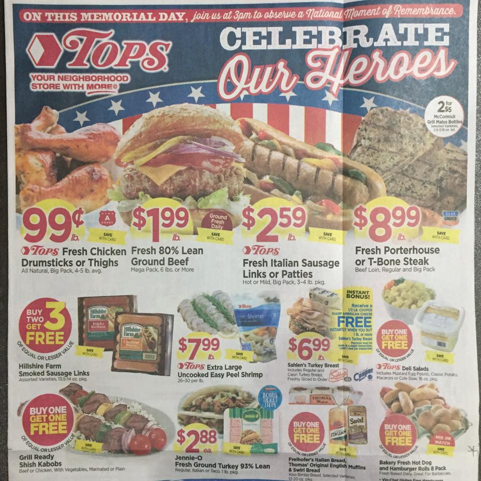 Tops Markets Ad Scan Week Of 5 21 17 To 5 27 17 Page 1a