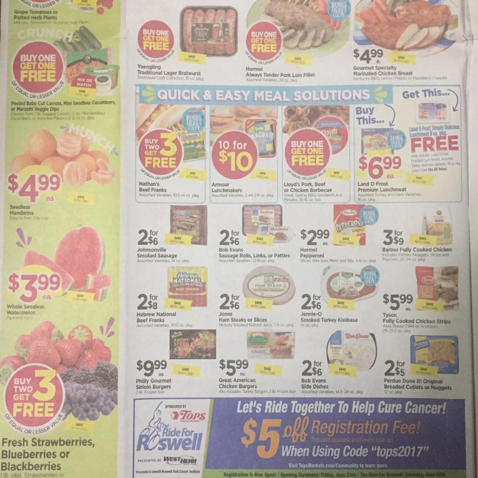 Tops Markets Ad Scan Week Of 5 28 17 To 6 3 17 Page 2b