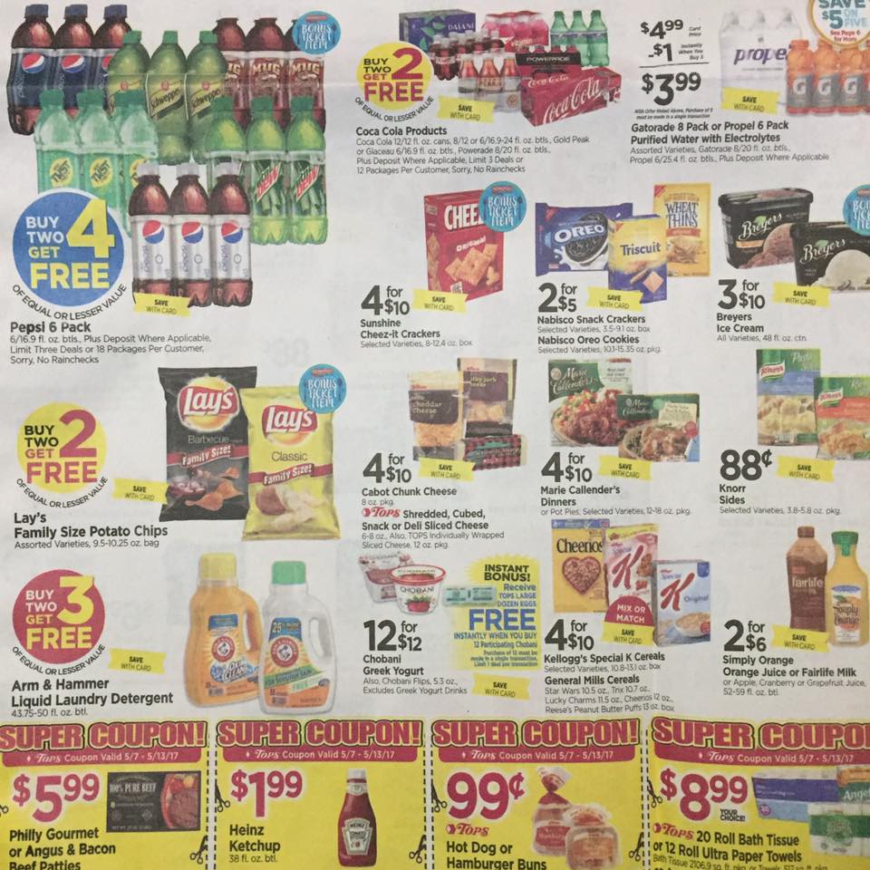 Tops Markets Ad Scan Week Of 5 7 17 To 5 13 17 Page 1b