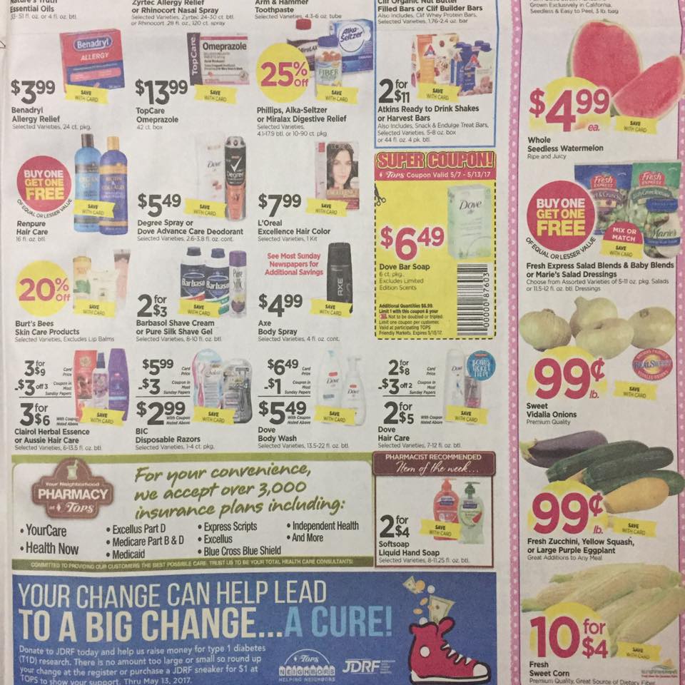 Tops Markets Ad Scan Week Of 5 7 17 To 5 13 17 Page 7b