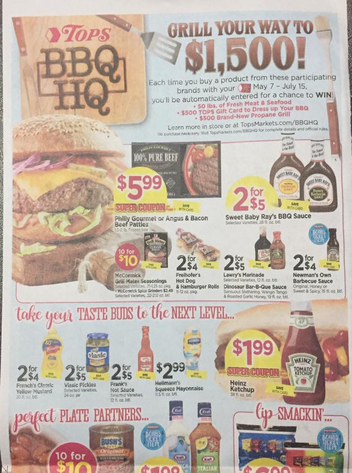 Tops Markets Ad Scan Week Of 5 7 17 To 5 13 17 Page W2a