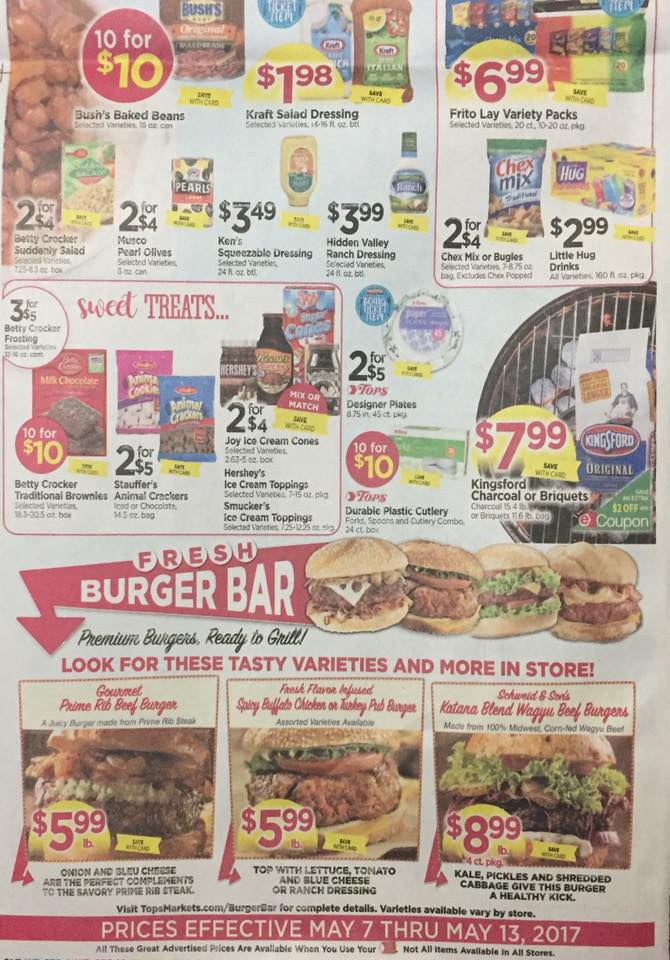 Tops Markets Ad Scan Week Of 5 7 17 To 5 13 17 Page W2b