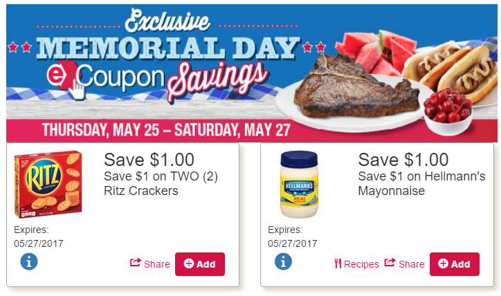 Memorial Day E Coupons From Tops Markets