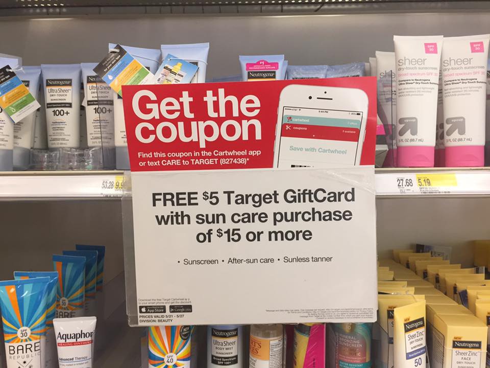Target Gift Card Deal On Sun Care Items