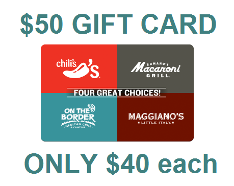 $50 Gift Card Only $40