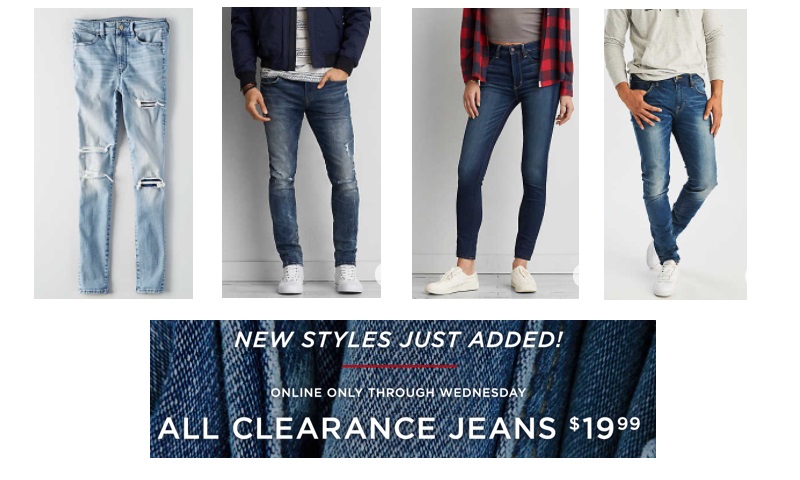 Clearanced Jeans At AE Only $19 99