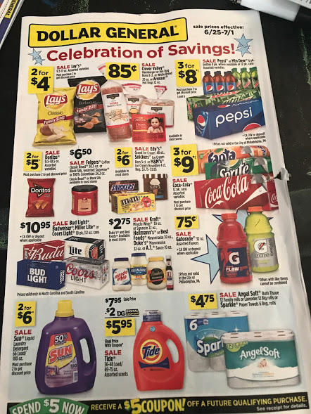 Dollar General Ad Scan and Best Deals Week of 6-25-17