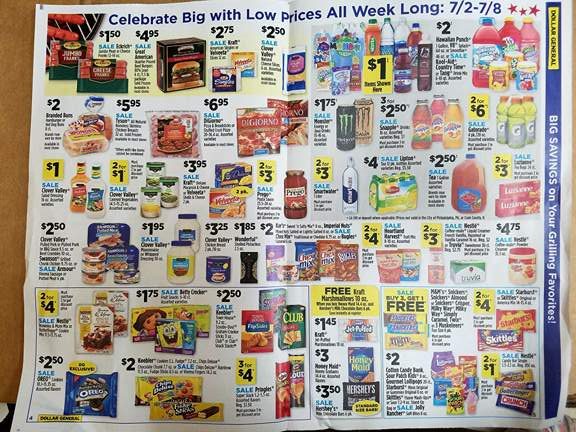 Dollar General Ad Scan Week Of 7 2 Page 3 & 4