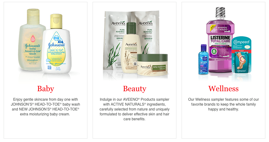 Free Sample Pack From Johnson And Johnson