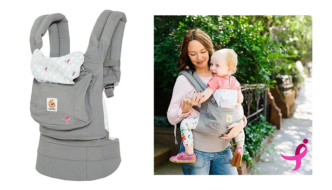 Gray Susan G Komen Ribbon Original Ergobaby Baby Carrier