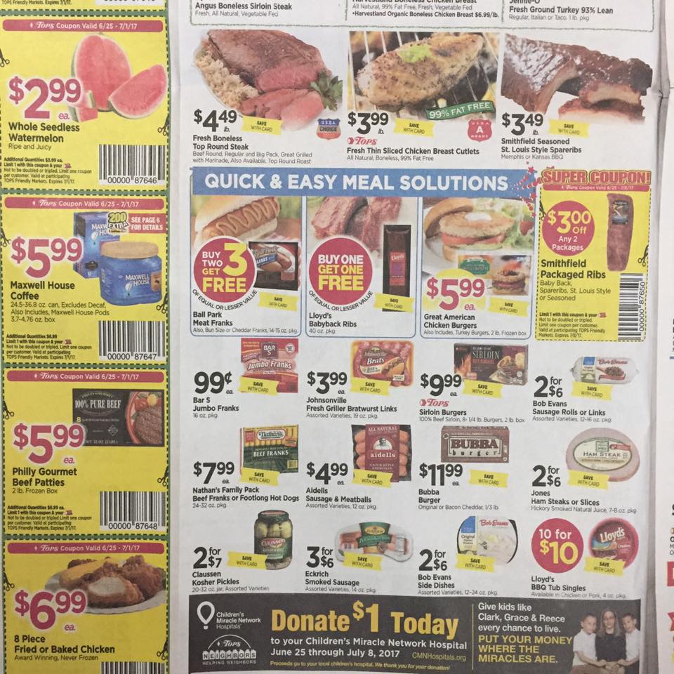 Tops Markets Ad Scan Week Of 6 25 Page 2b