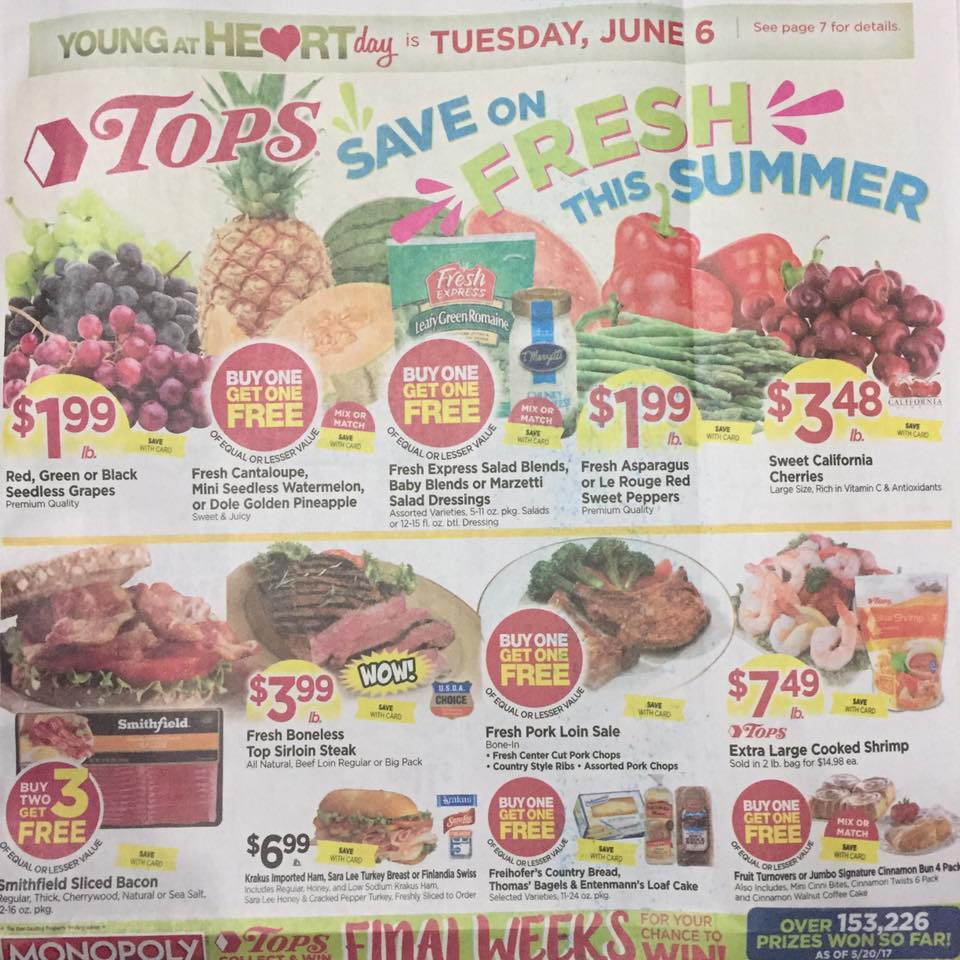 Tops Markets Ad Scan Week Of 6 4 17 Page 1a