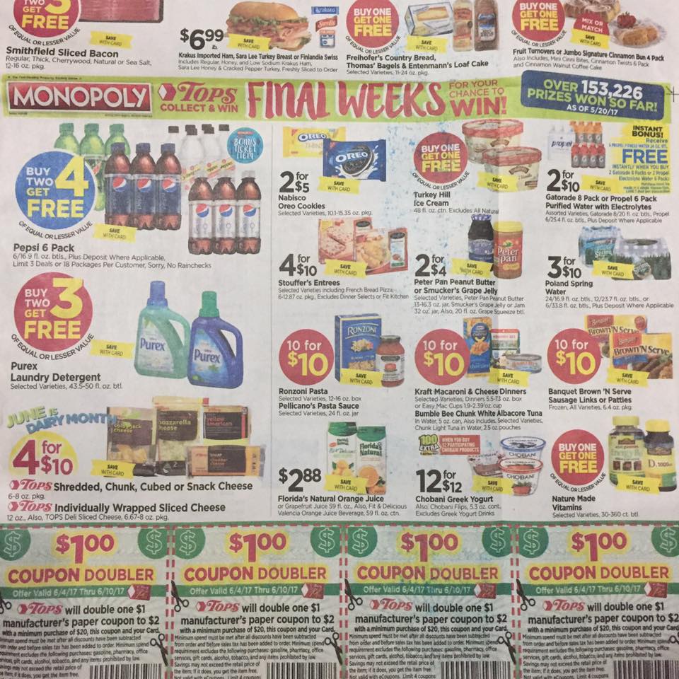 Tops Markets Ad Scan Week Of 6 4 17 Page 1b