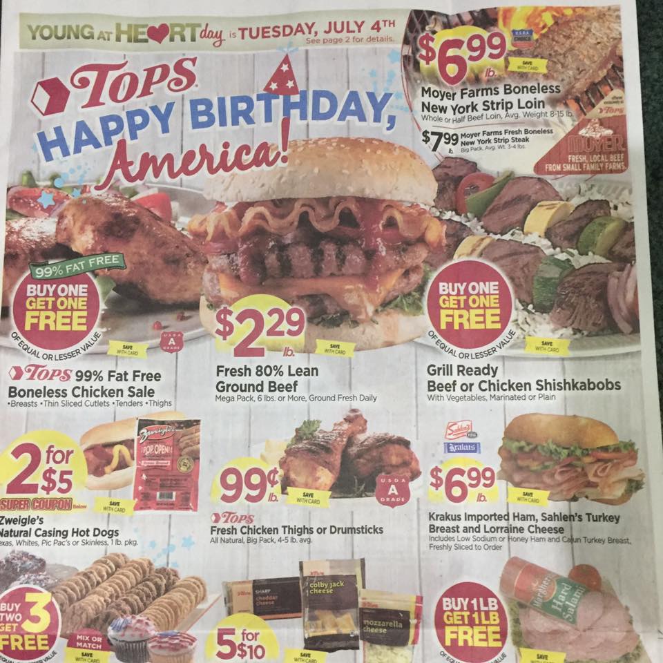 Tops Markets Ad Scan Week Of 7 2 Page 1a