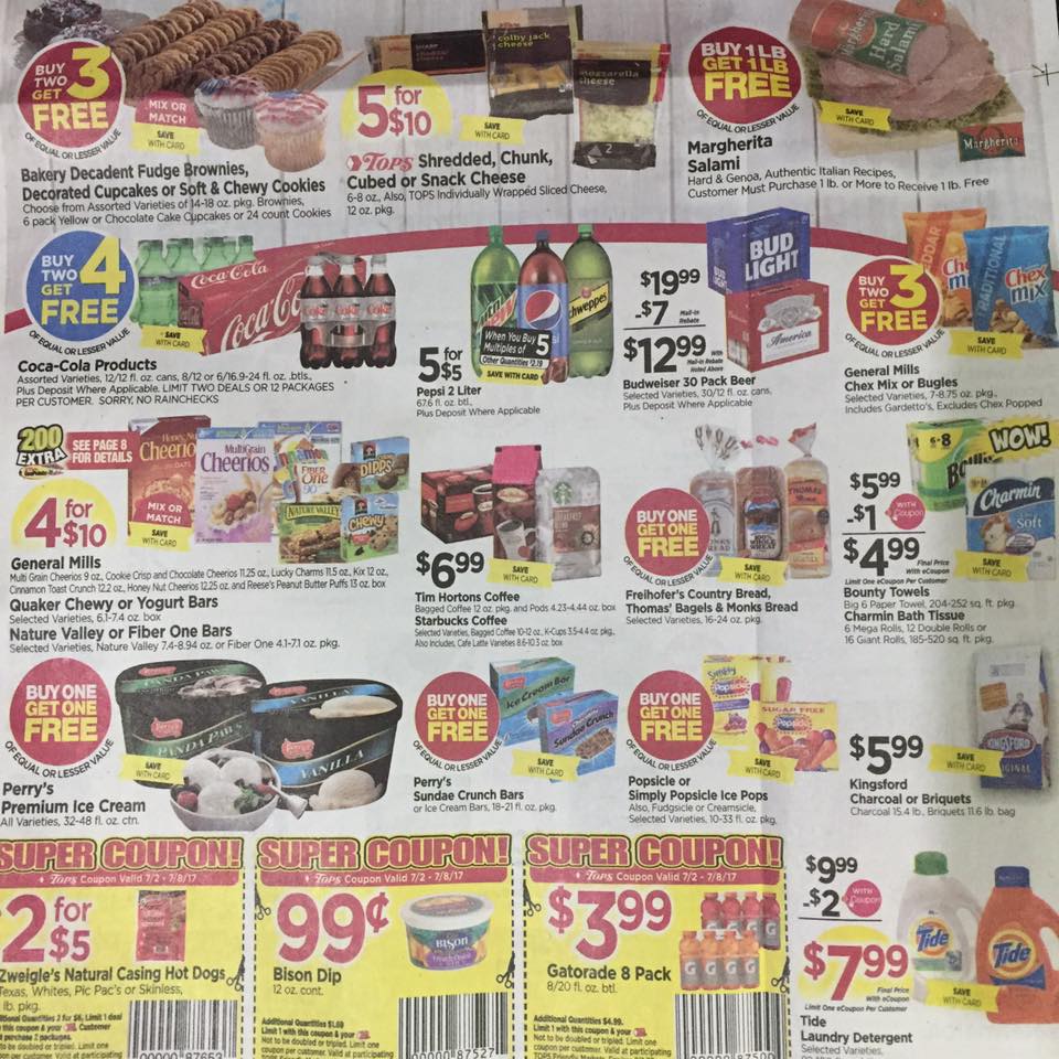 Tops Markets Ad Scan Week Of 7 2 Page 1a=b
