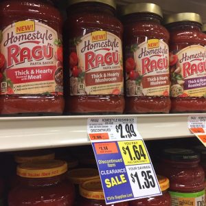 Ragu Homestyle Clearanced At Tops
