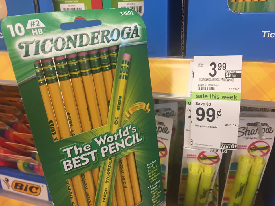 Ticonderoga Pencils $0 99 At Walgreens