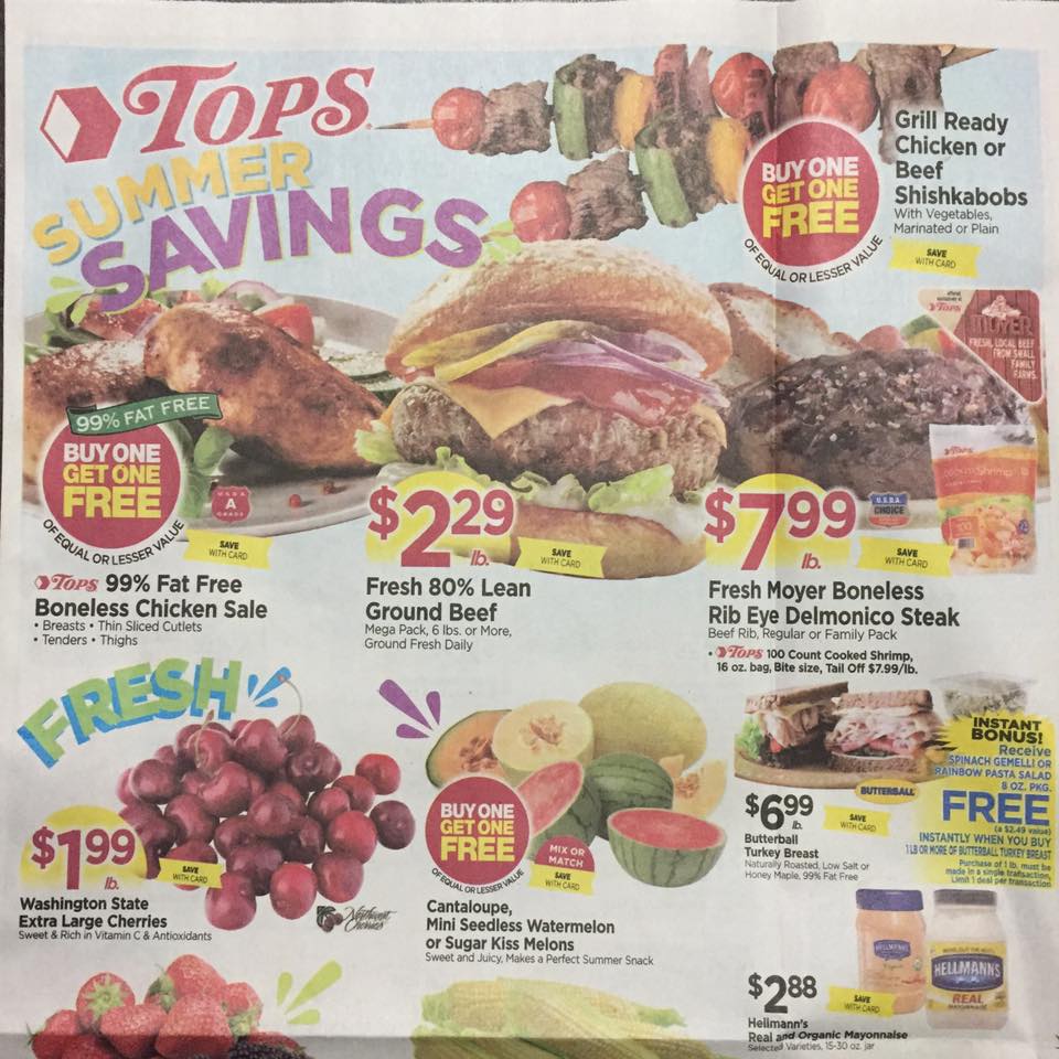 Tops Markets Ad Scan Week Of 7 23 Page 1a