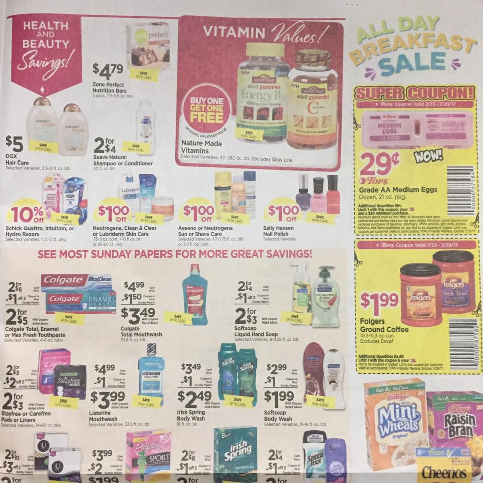 Tops Markets Ad Scan Week Of 7 23 Page 7a