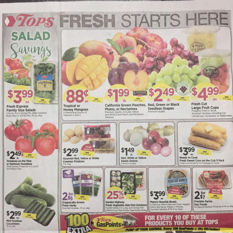 Tops Markets Ad Scan Week Of 7 23 Page 8a