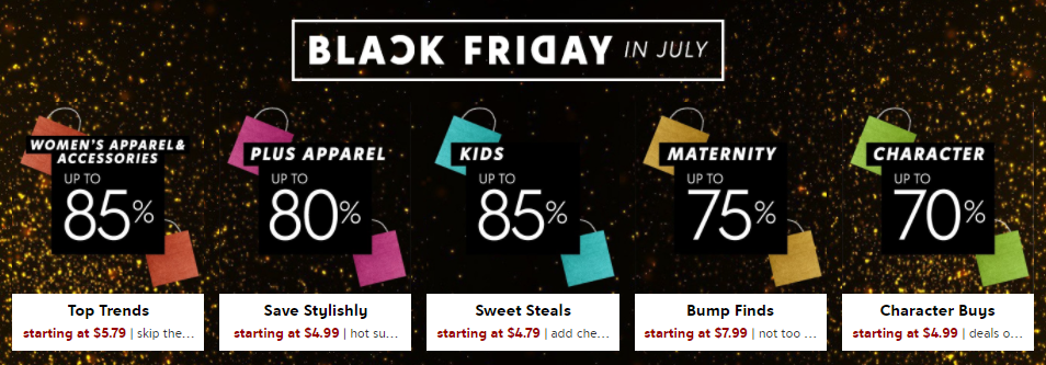 Black Friday In July Zulily