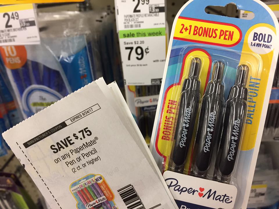 $0 04 Paper Mate Pens At Walgreens