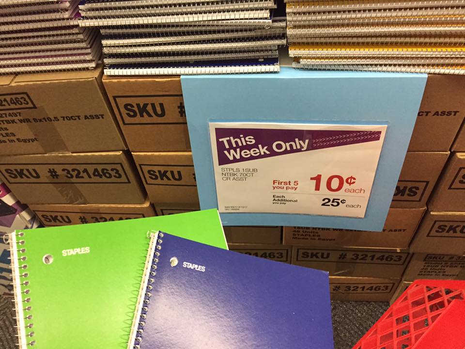 $0 10 Notebooks At Staples
