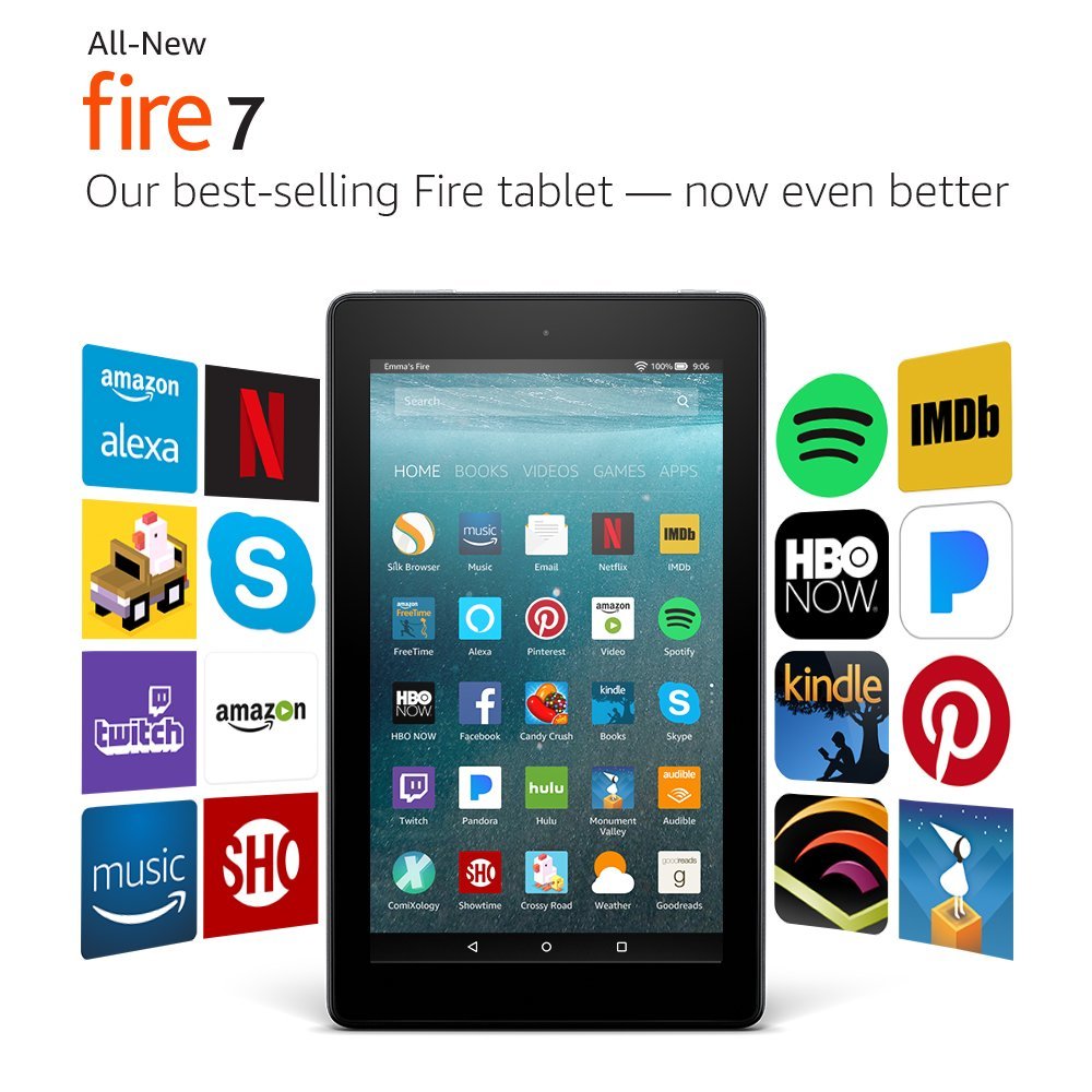 Fire 7 Tablet With Alexa, 7 Display, 8 GB