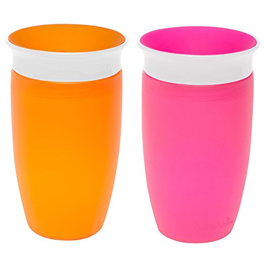 Munchkin Miracle 360 Sippy Cup, Pink Orange