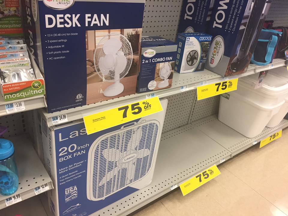 Rite Aid Summer Clearance 75% Off Fans