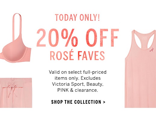 Save 20% On Rose Collection At Victoria Secret