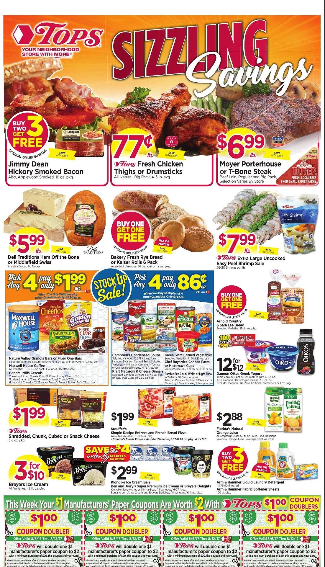 Tops Markets Ad Scan Week Of 8 12 Page 1