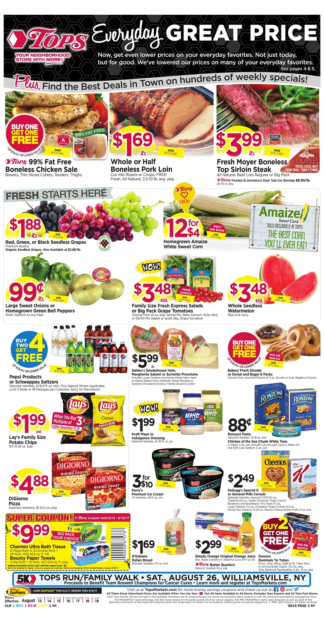 Tops Markets Ad Scan Week Of 8 13 Page 1