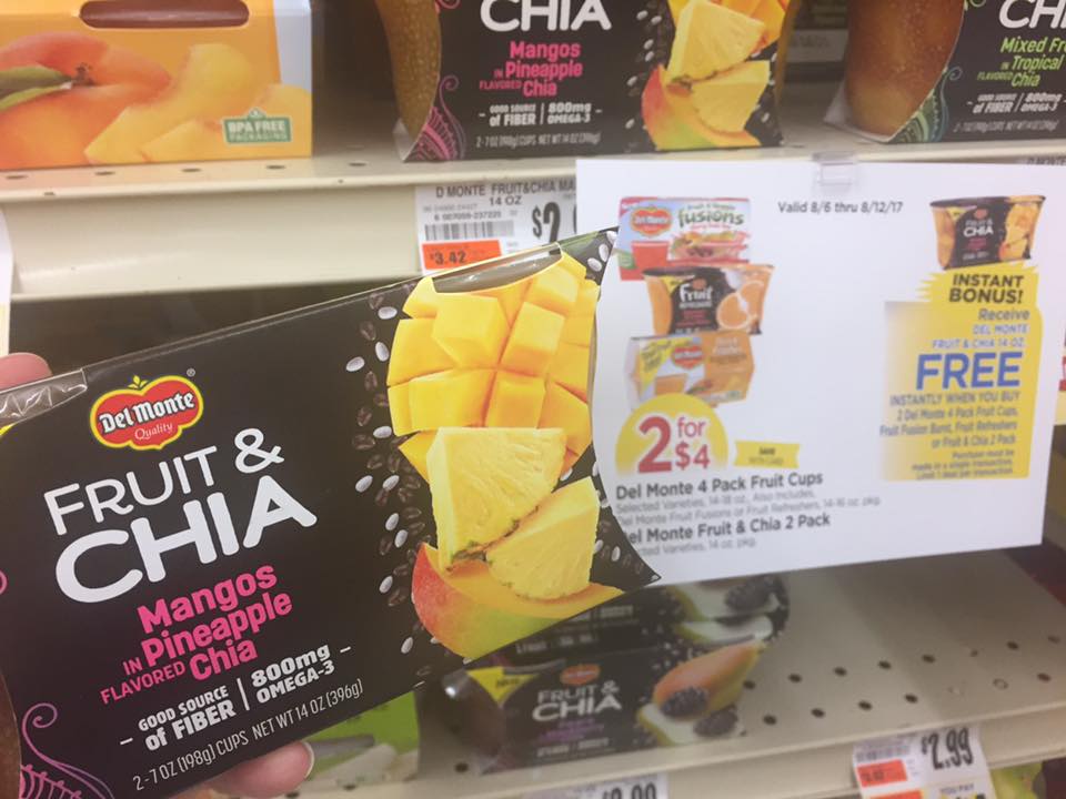 Free Del Monte Fruit And Chia At Tops