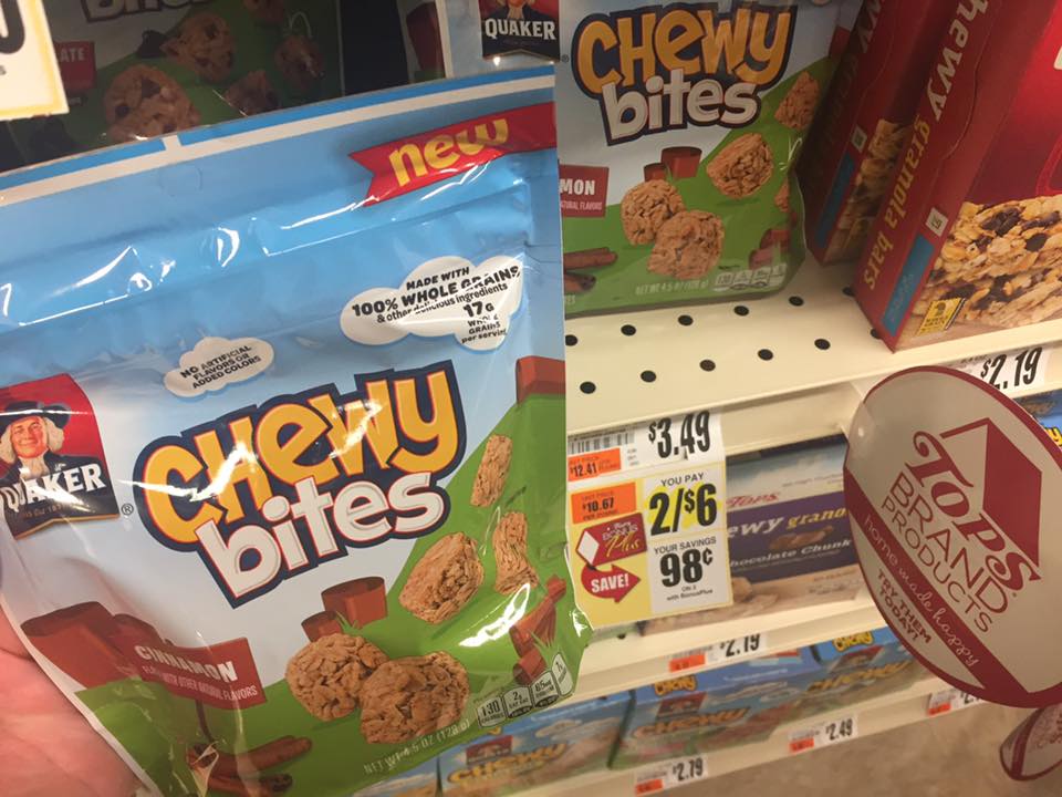 Quaker Chewy Bites At Tops Markets