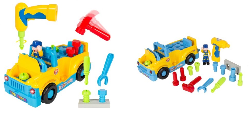 Bump'n'Go Toy Truck With Electric Drill And Various Tools