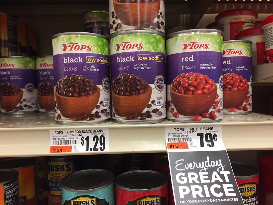 Tops Brand Canned Beans At Tops Markets