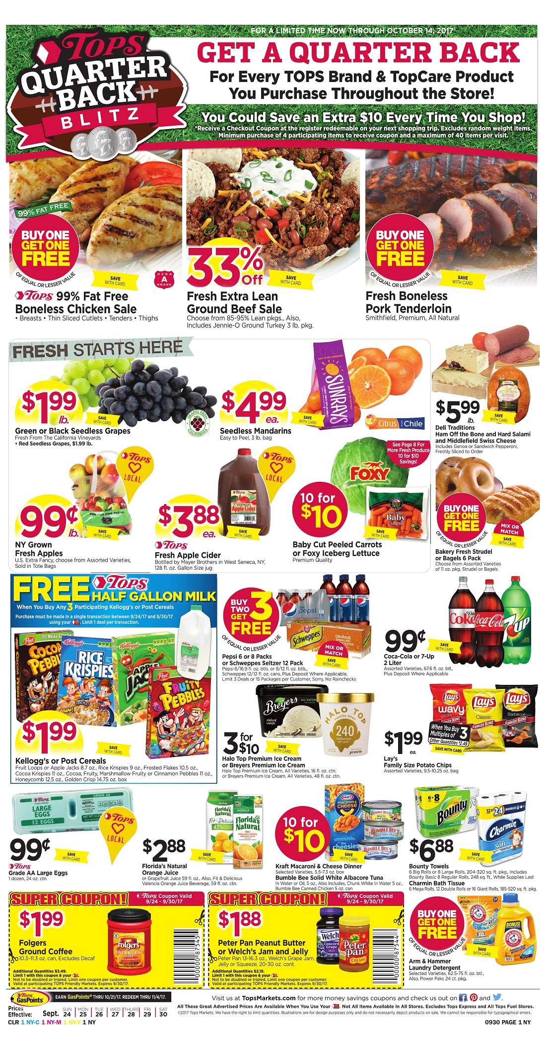 Tops Markets Ad Preview Week 9 24 Page 1