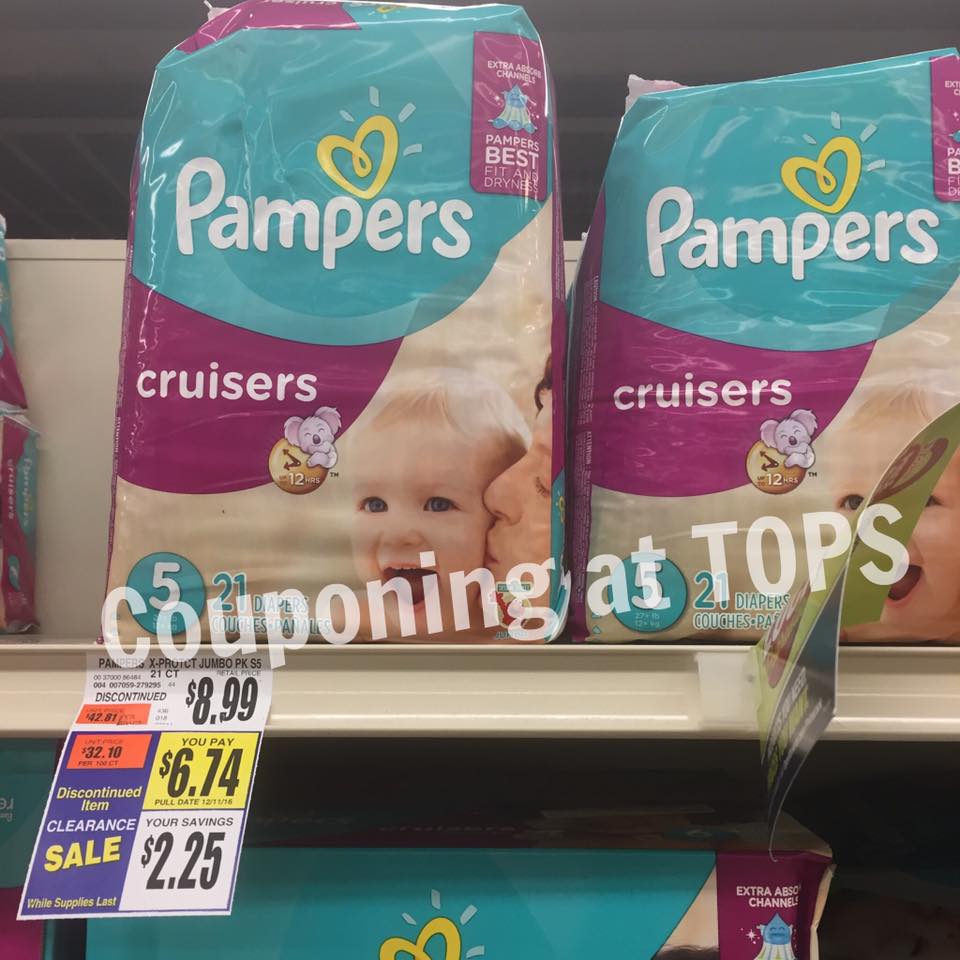 Clearanced $6 74 Pampers Cruisers Diapers At Tops